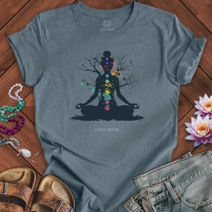 Chakra Tree Tee Heather Slate