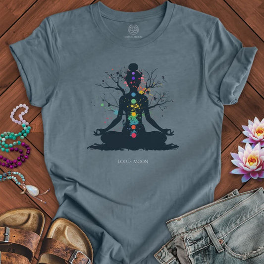 Chakra Tree Tee Heather Slate
