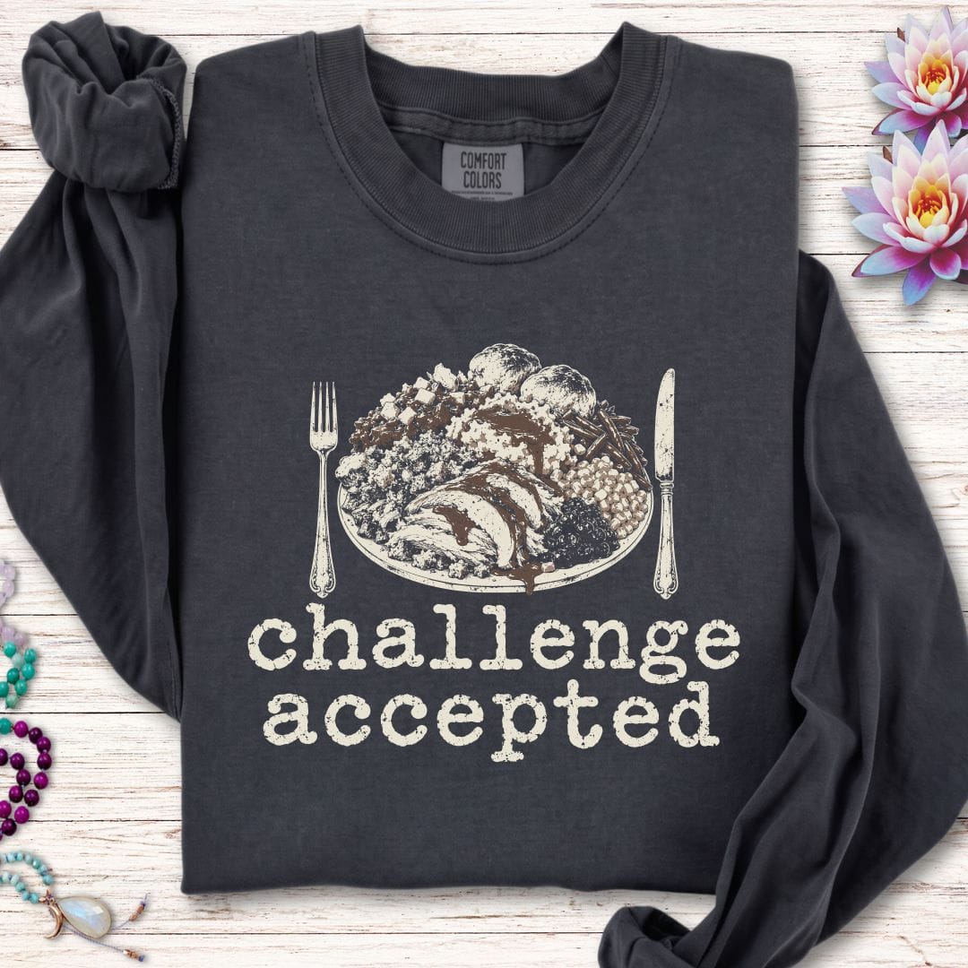Challenge Accepted Long Sleeve Tee Graphite