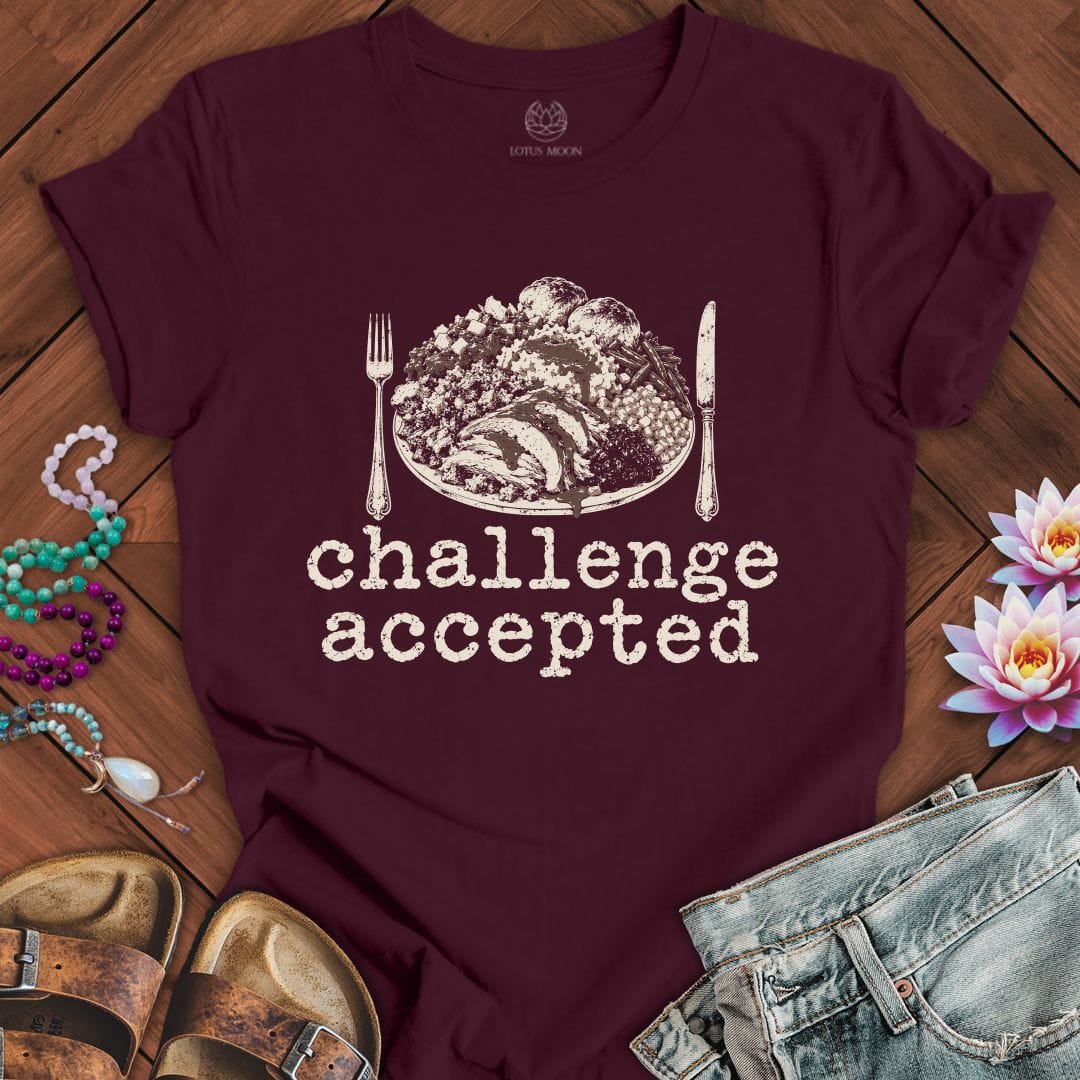 Challenge Accepted Tee Maroon
