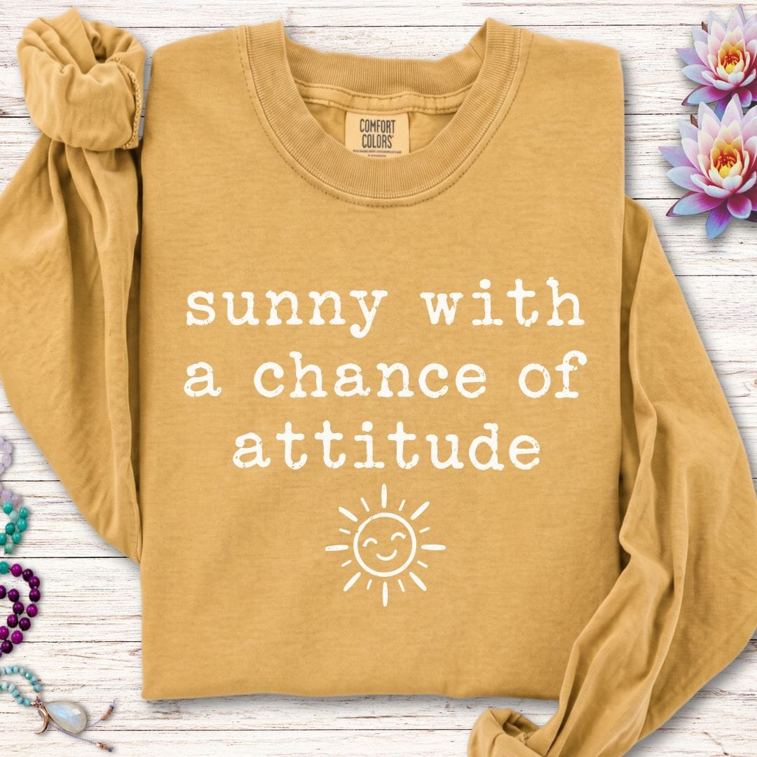 Chance Of Attitude Long Sleeve Tee Mustard