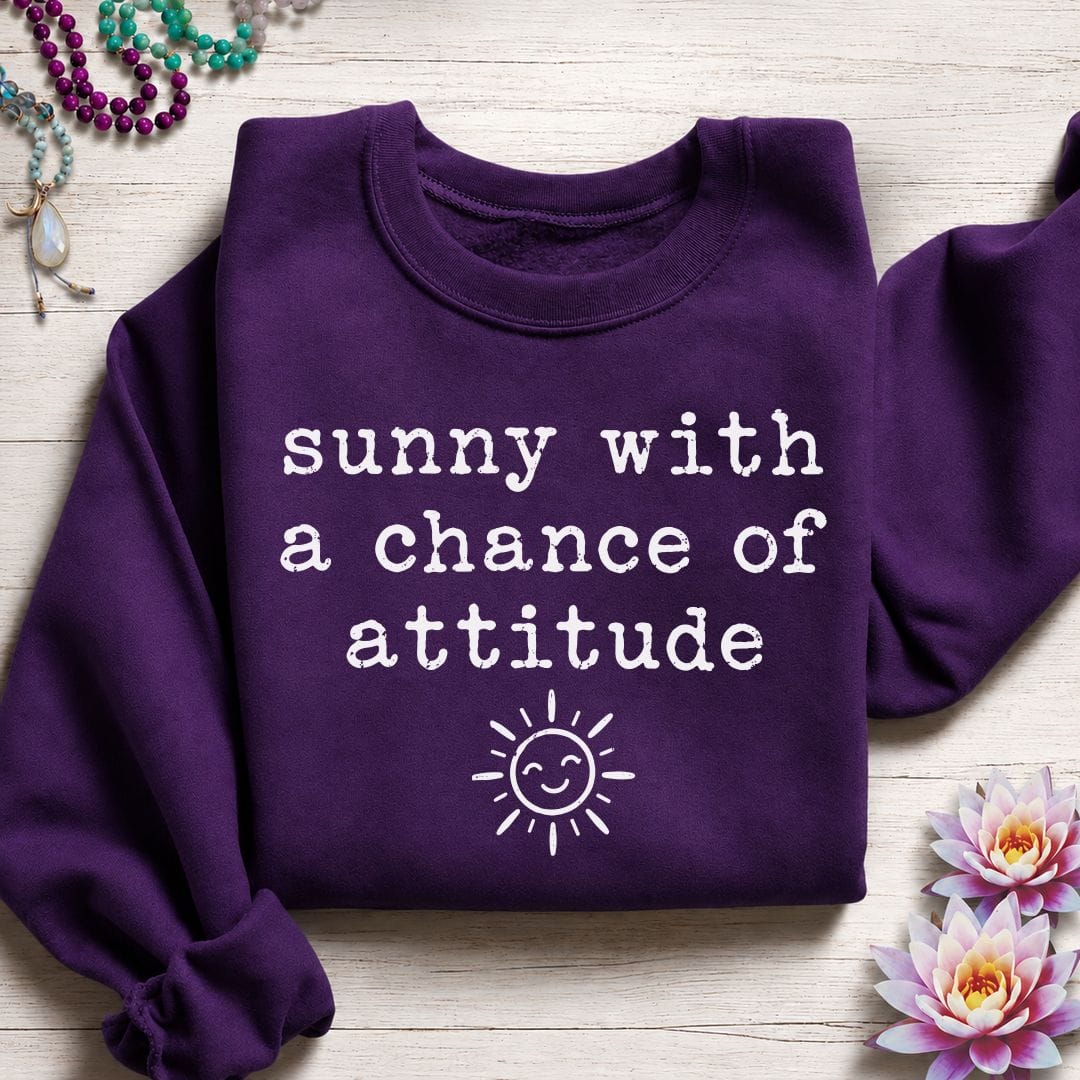 Chance Of Attitude Sweatshirt Purple