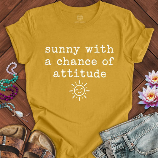 Chance Of Attitude Tee Heather Mustard