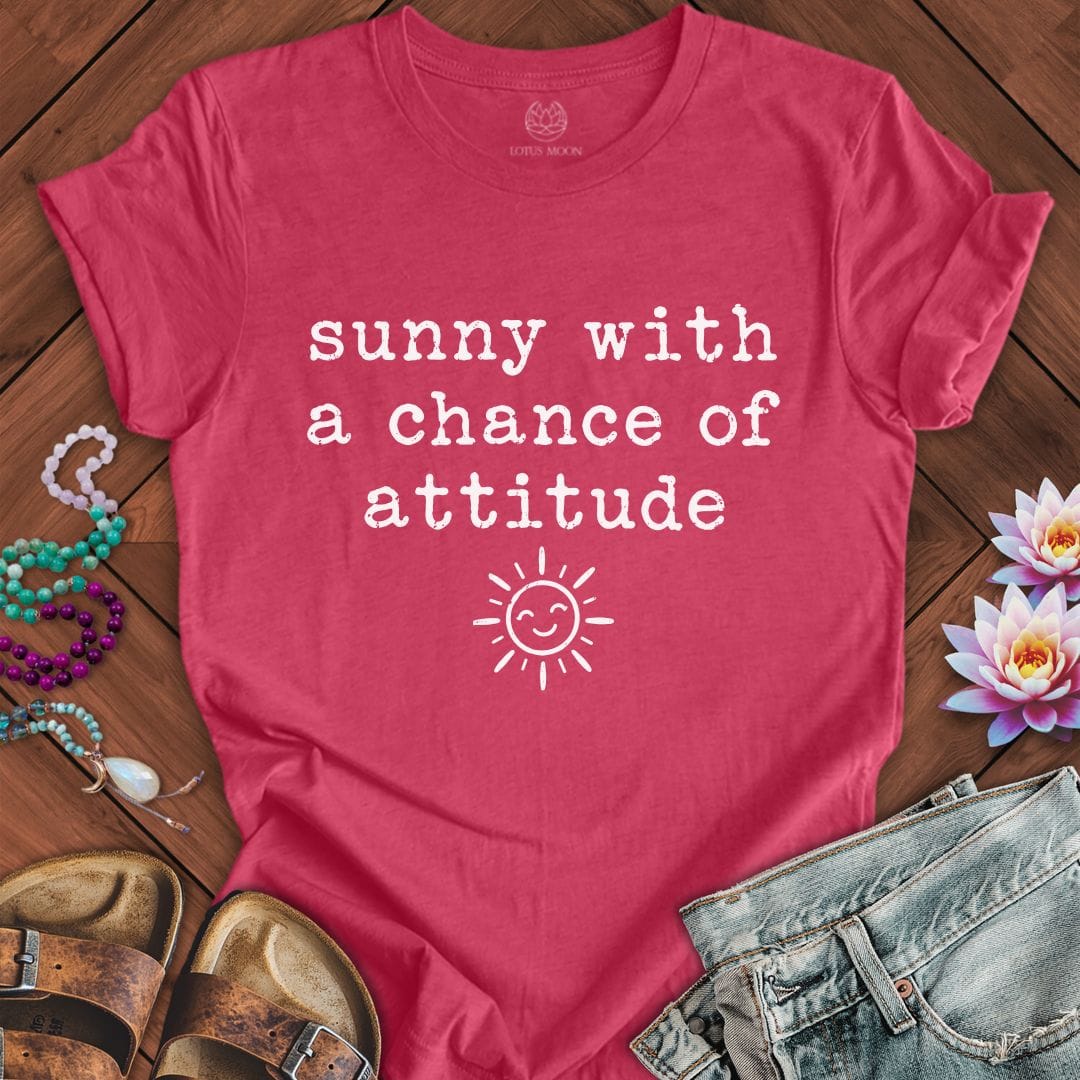 Printify T-Shirt Chance Of Attitude Tee Heather Raspberry / S