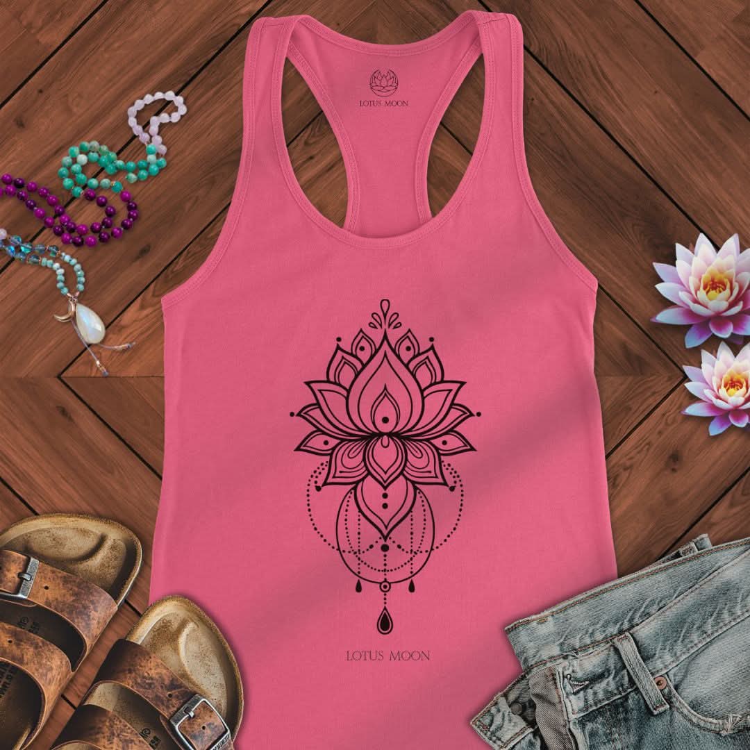 Chandelier Lotus Tank Solid Hot Pink