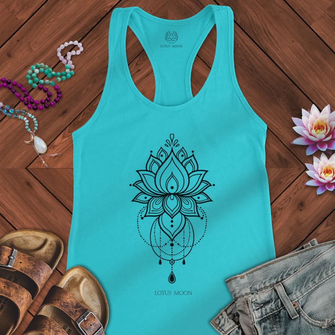 Chandelier Lotus Tank Solid Tahiti Blue