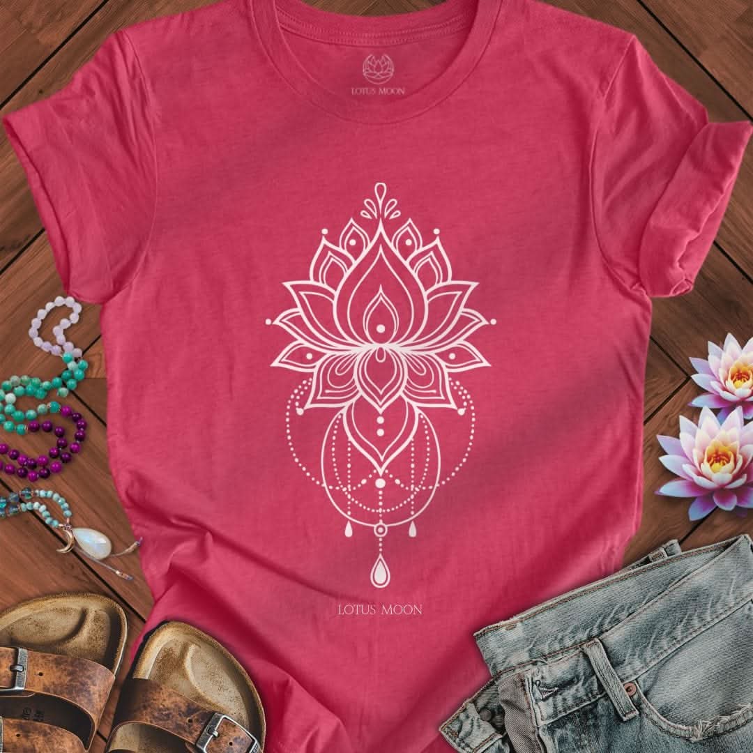Chandelier Lotus Tee Heather Raspberry