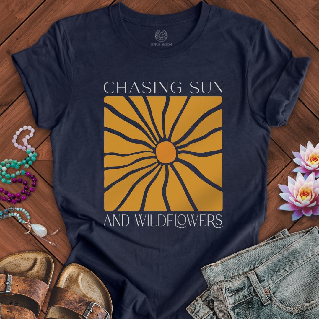 Chasing Sun Tee Heather Midnight Navy
