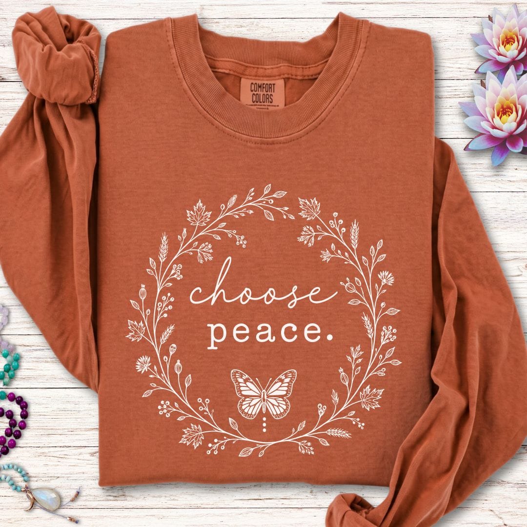Choose Peace Long Sleeve Tee Yam