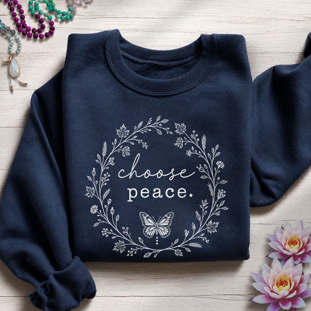 Choose Peace Sweatshirt Navy