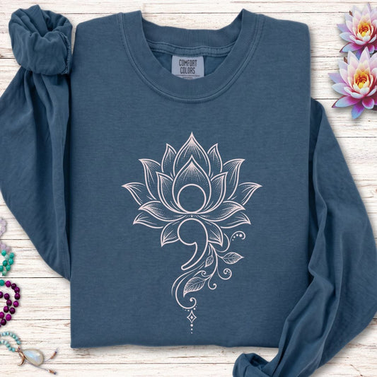 Choose To Bloom Long Sleeve Tee Midnight
