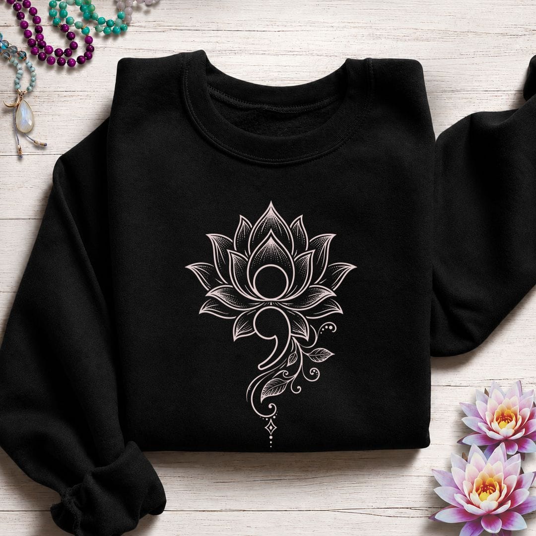 Printify Sweatshirt Choose To Bloom Sweatshirt Black / S