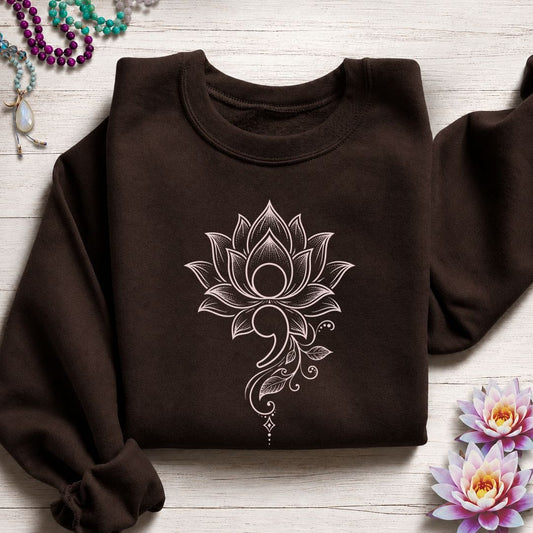 Choose To Bloom Sweatshirt Dark Chocolate