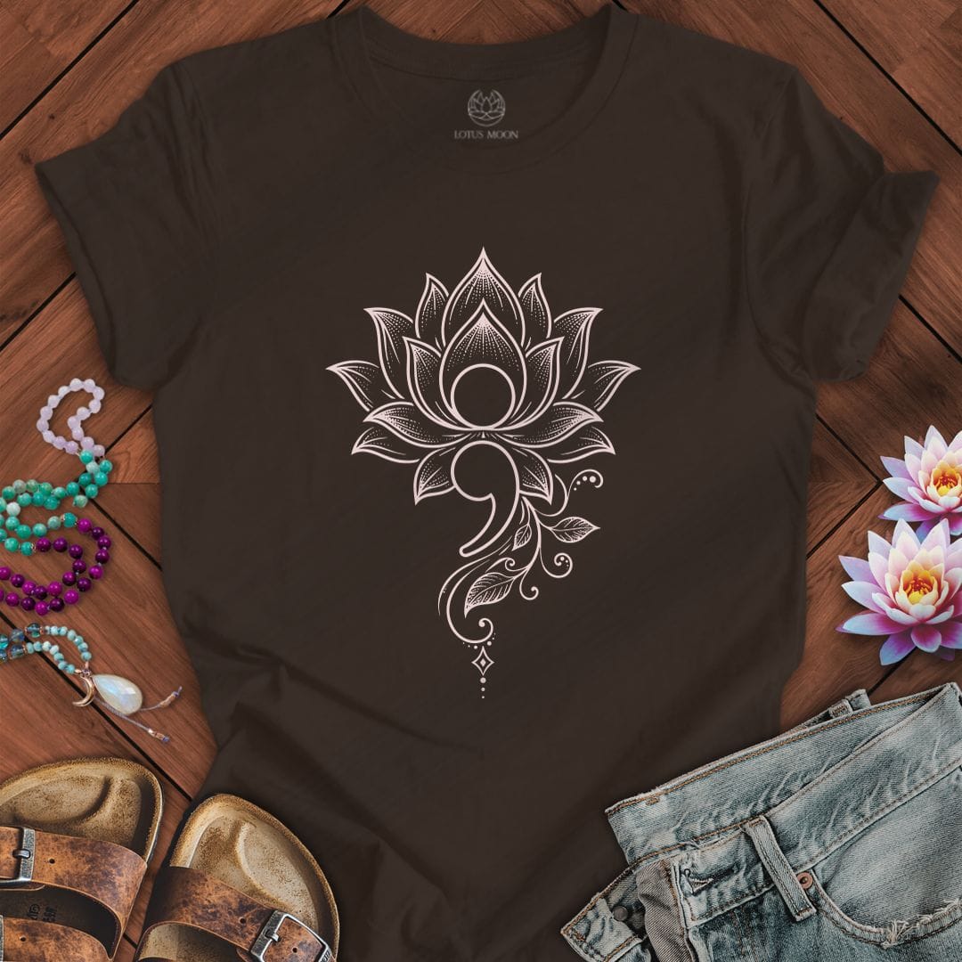Choose To Bloom Tee Brown