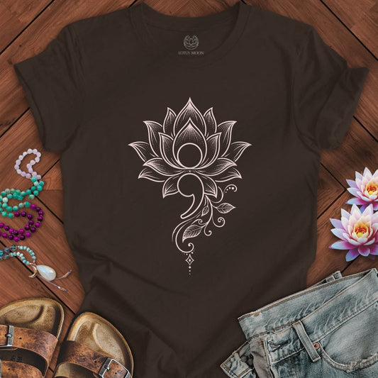 Choose To Bloom Tee Brown