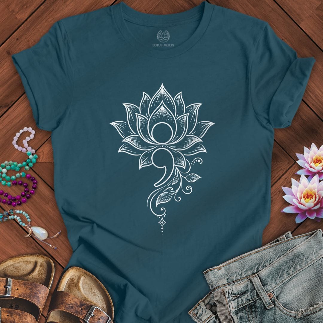 Choose To Bloom Tee Deep Teal