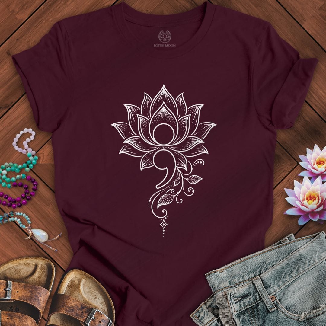 Choose To Bloom Tee Maroon