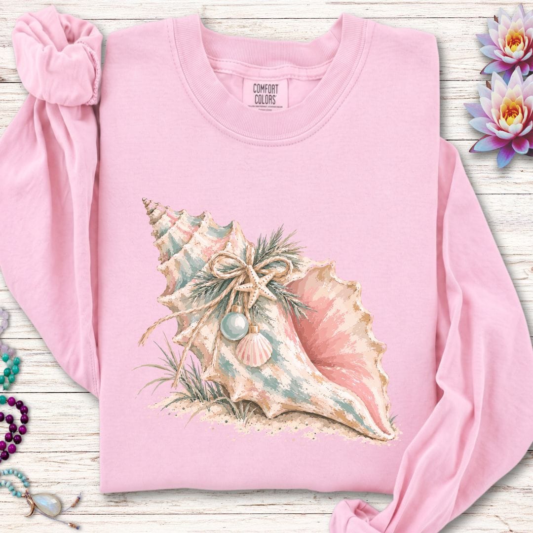 Christmas Conch Long Sleeve Tee Blossom