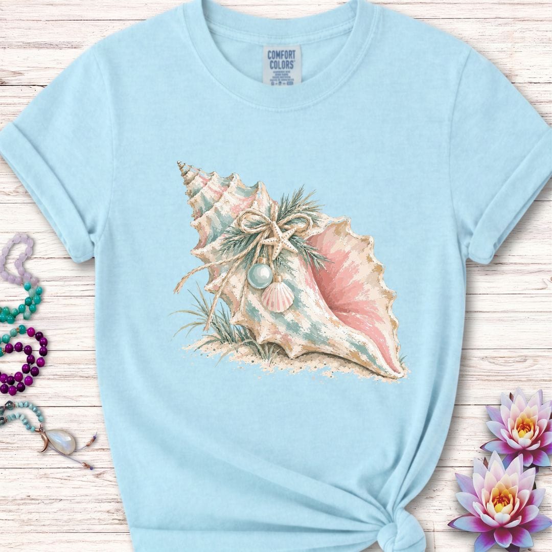 Printify T-Shirt Christmas Conch Premium Tee Chambray / S