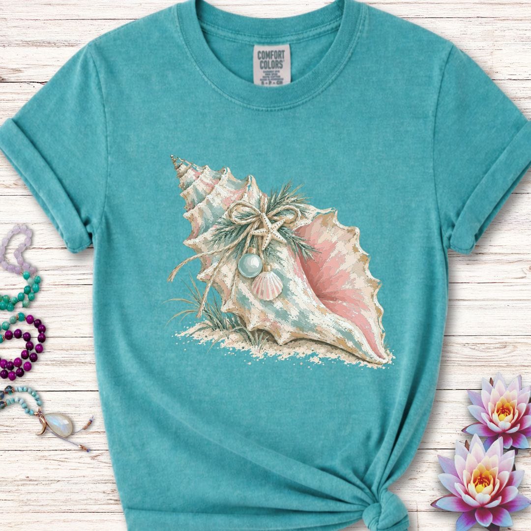 Printify T-Shirt Christmas Conch Premium Tee Seafoam / S