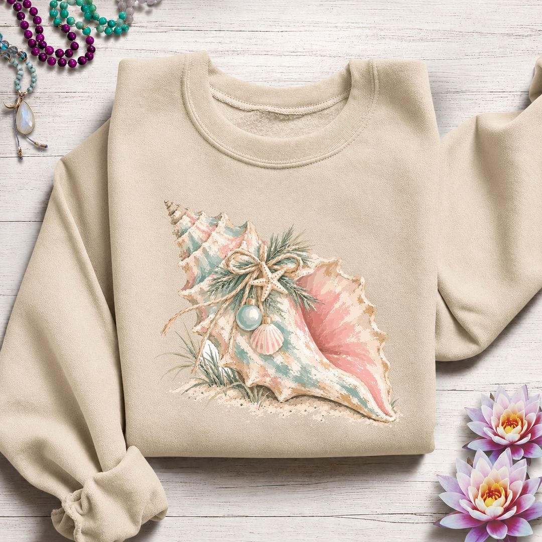 Christmas Conch Sweatshirt Sand