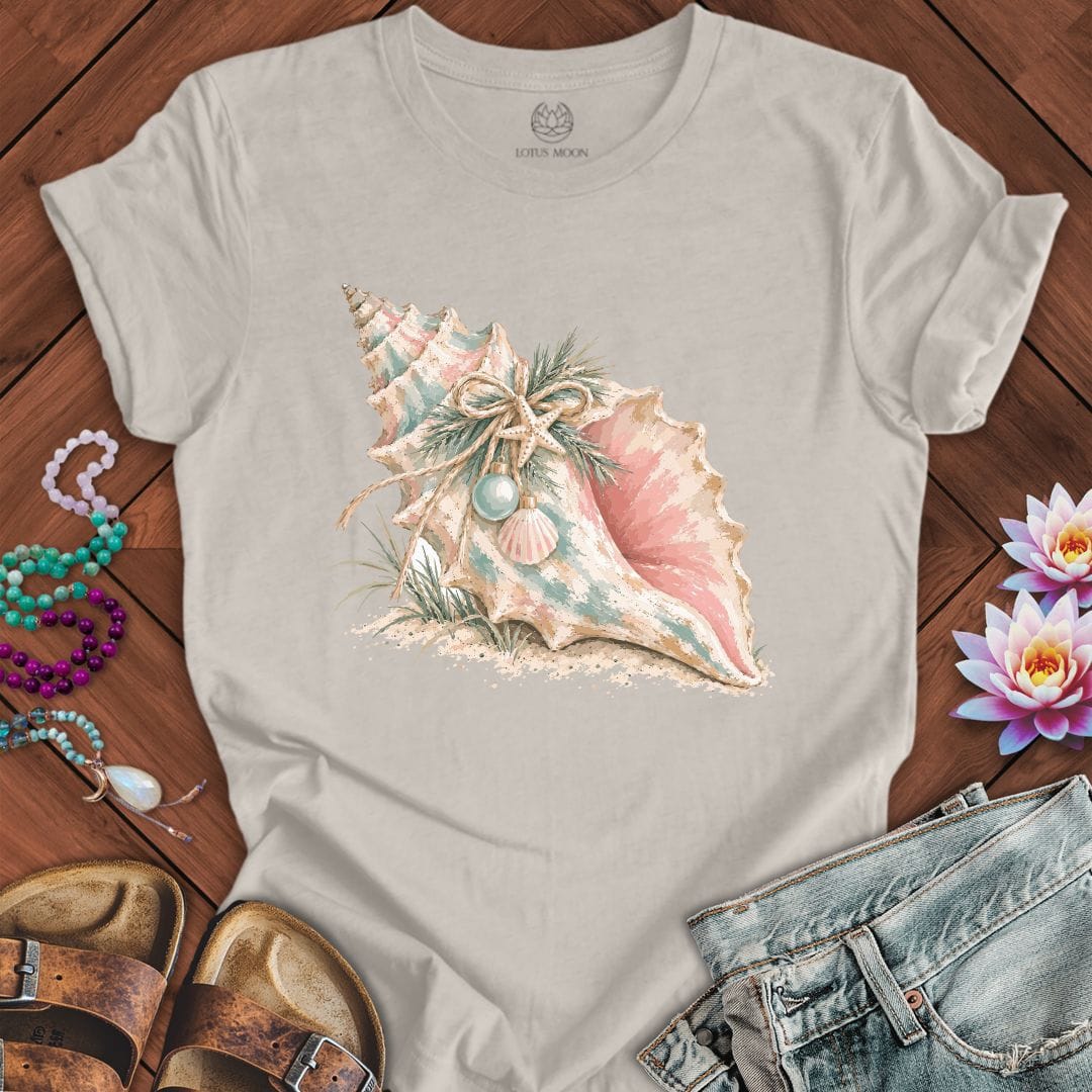 Christmas Conch Tee Heather Dust