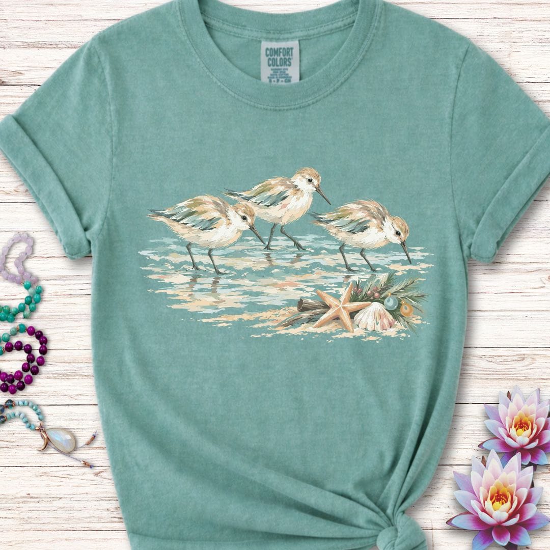 Christmas Sandpipers Premium Tee Light Green