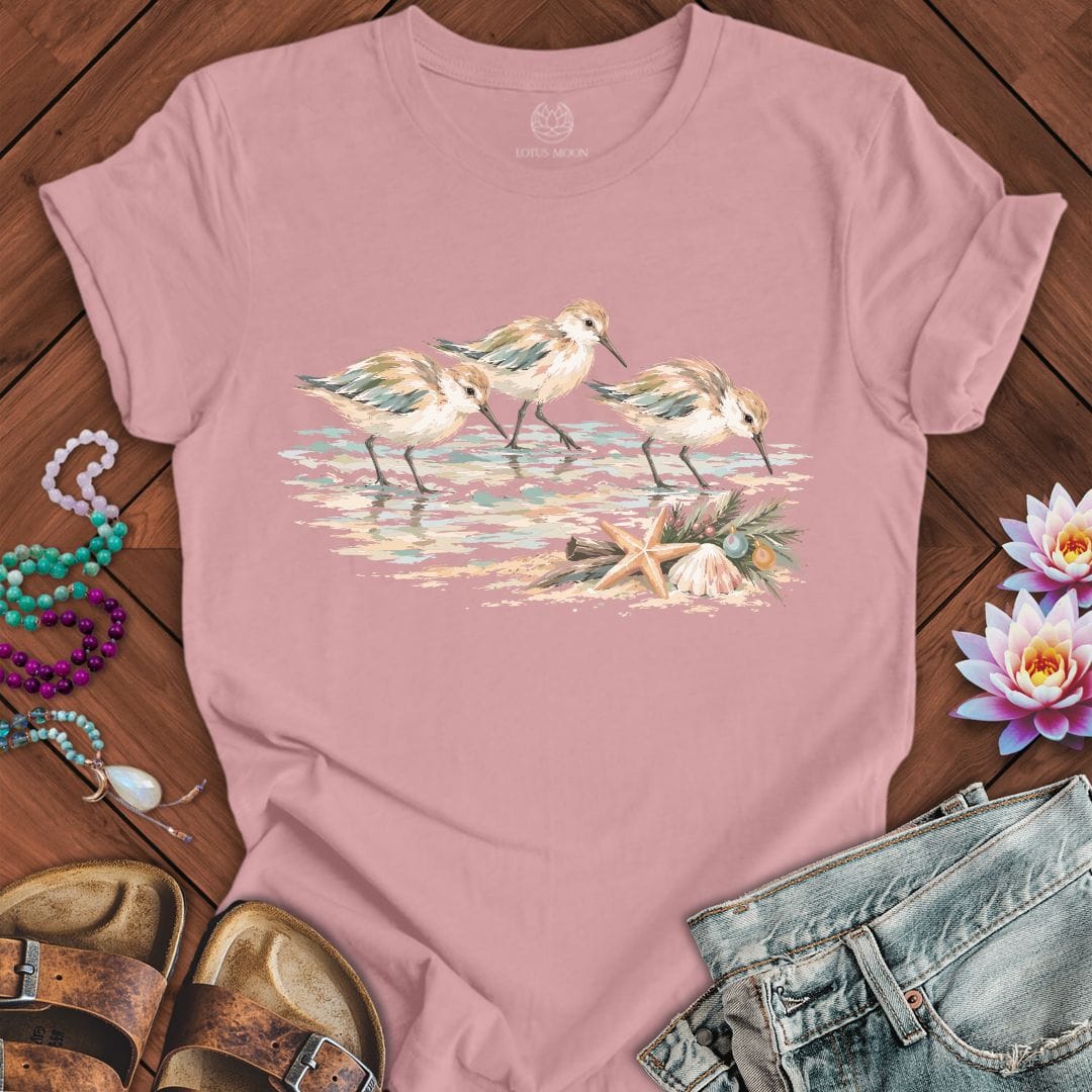 Christmas Sandpipers Tee Orchid