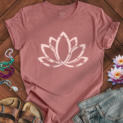 Printify T-Shirt Classic Lotus Tee Heather Mauve / S