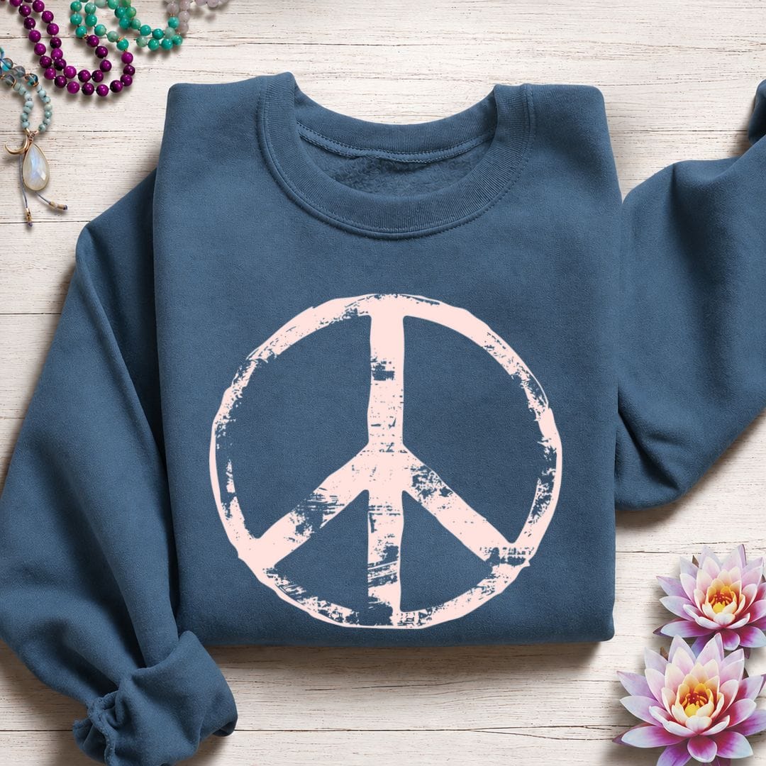Classic Peace Sweatshirt Indigo Blue