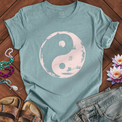 Printify T-Shirt Classic Yin Yang Tee Heather Blue Lagoon / S