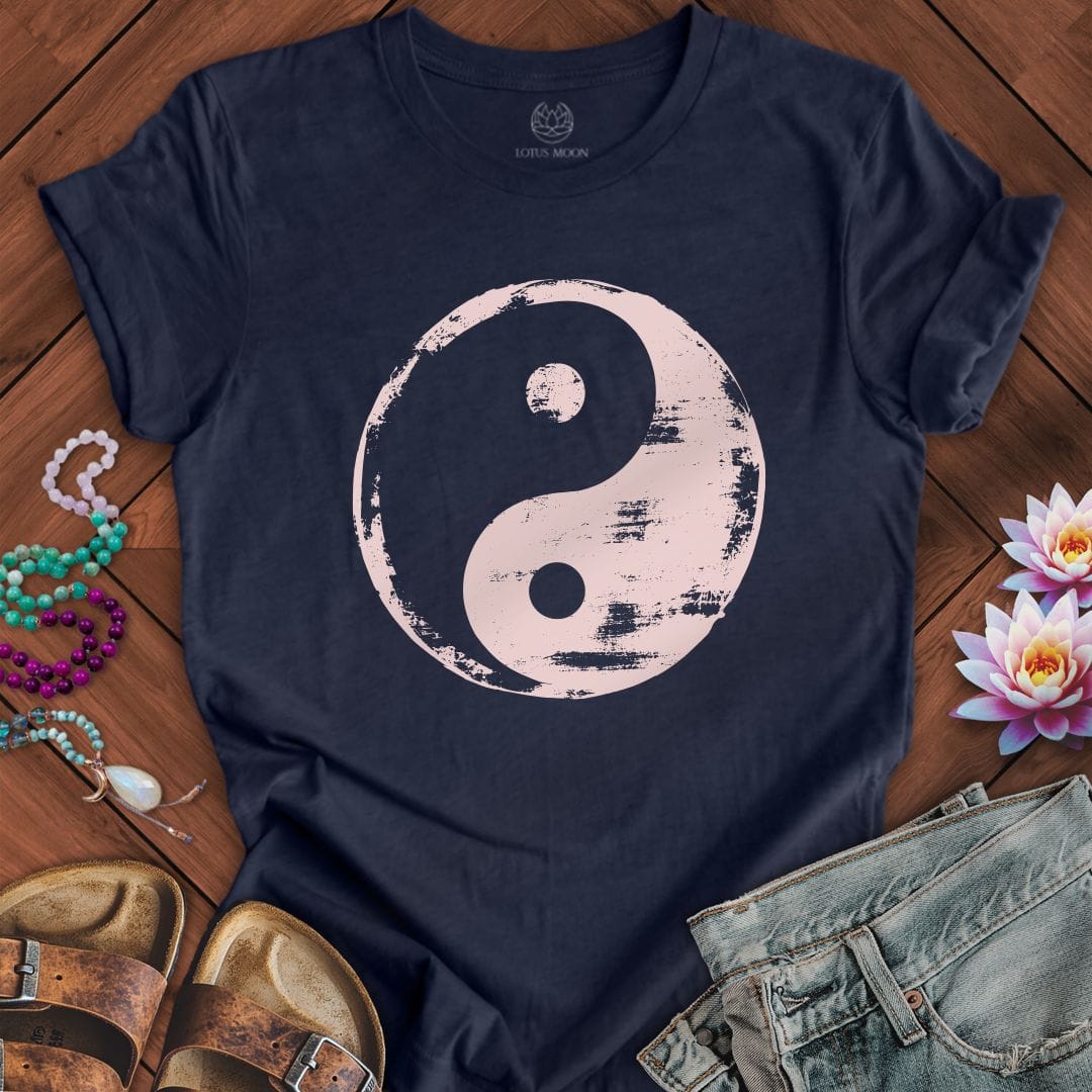Printify T-Shirt Classic Yin Yang Tee Heather Midnight Navy / S