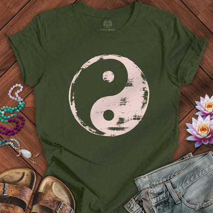 Printify T-Shirt Classic Yin Yang Tee Military Green / S