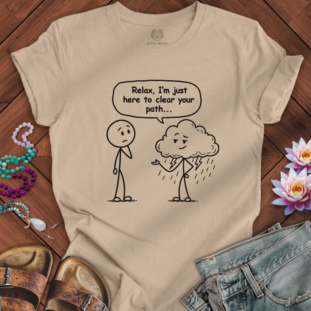 Printify T-Shirt Clear Your Path Tee Tan / S