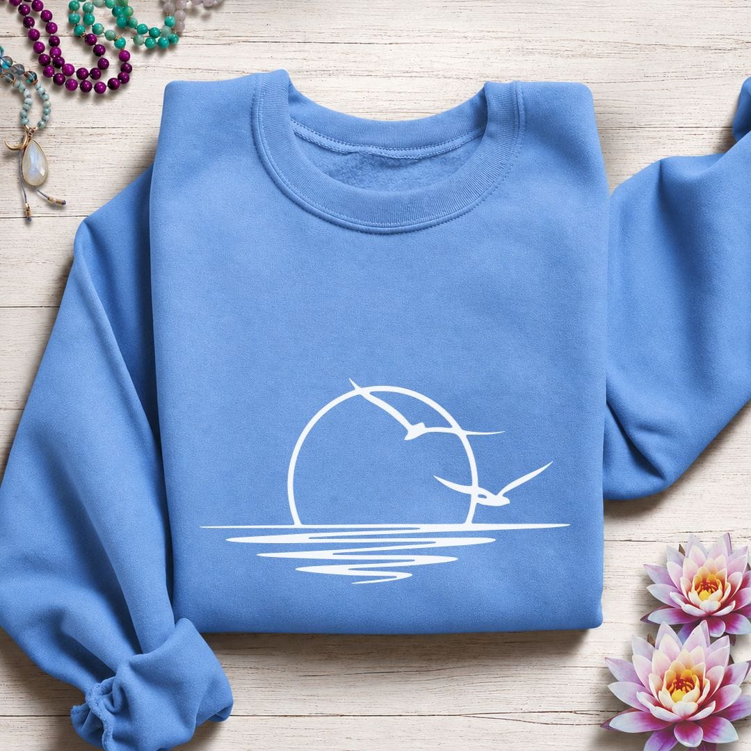 Coastal Sunset Sweatshirt Carolina Blue