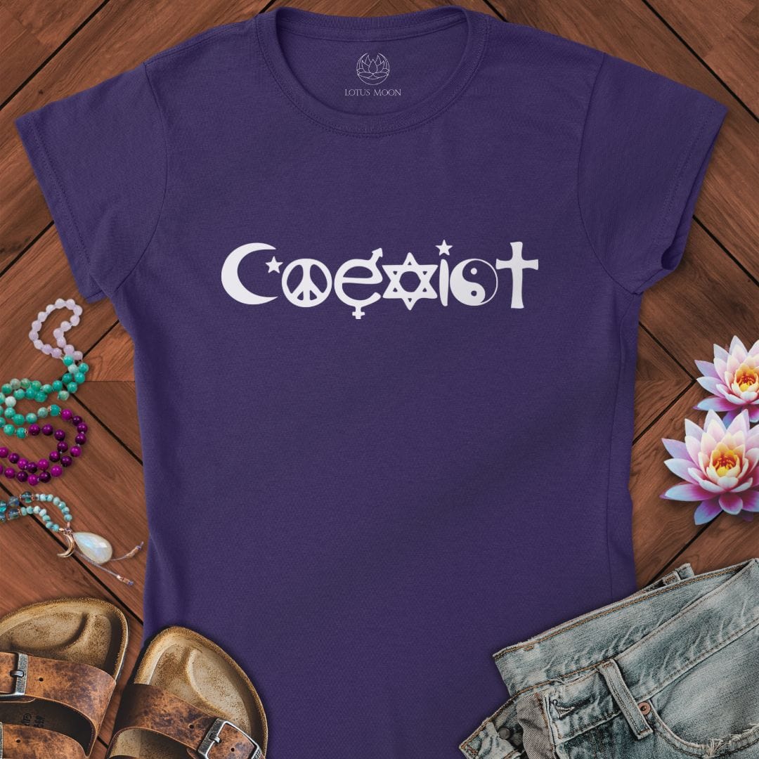 Coexist Fitted Tee Purple