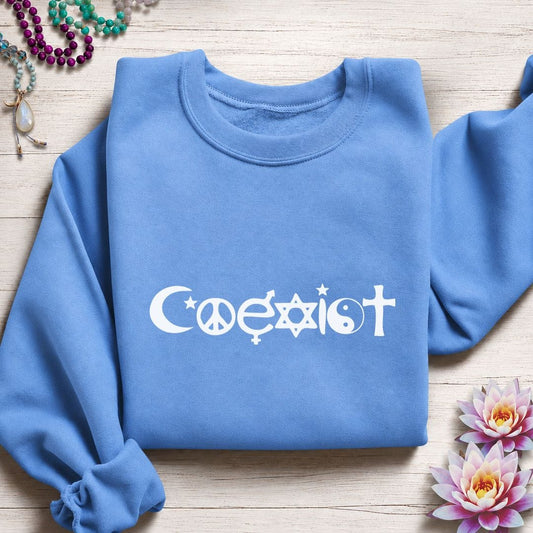 Coexist Sweatshirt Carolina Blue