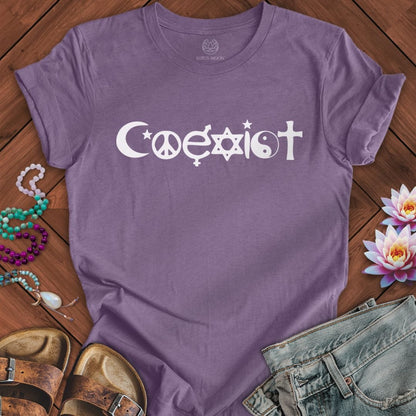 Coexist Tee Heather Purple
