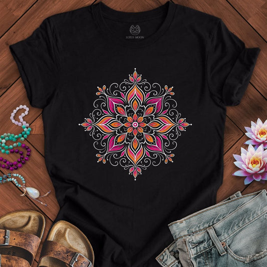 Colorful Mandala Tee Black