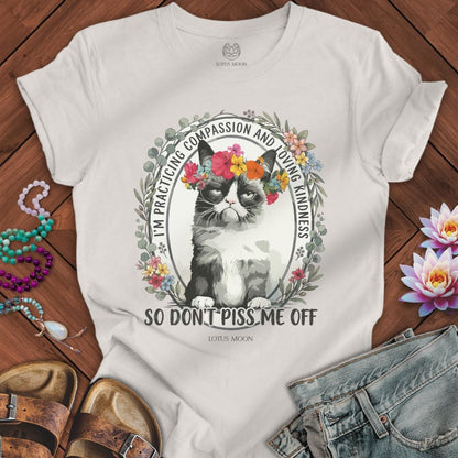 Compassion Cat Tee Vintage White