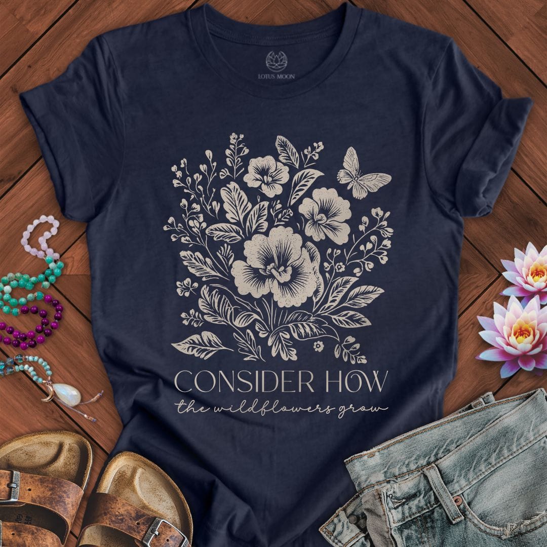 Consider How Tee Heather Midnight Navy