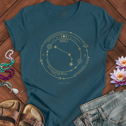 Lotus Moon Co. T-Shirt Constellation Aries Tee Deep Teal / S