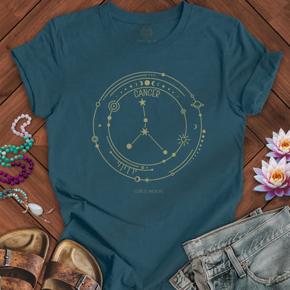 Lotus Moon Co. T-Shirt Constellation Cancer Tee Deep Teal / S