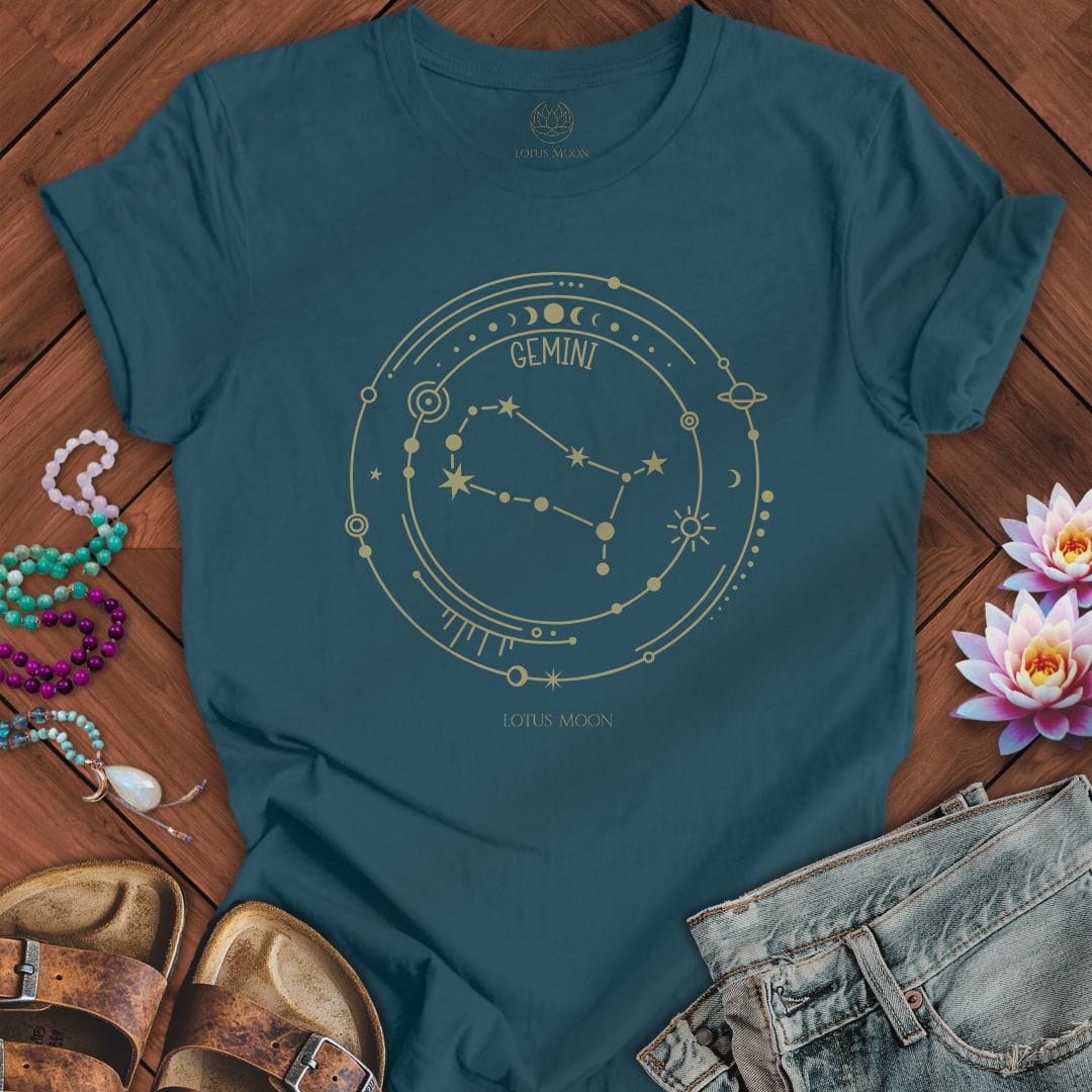 Lotus Moon Co. T-Shirt Constellation Gemini Tee Deep Teal / S