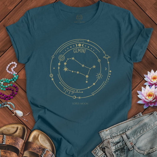 Lotus Moon Co. T-Shirt Constellation Gemini Tee Deep Teal / S