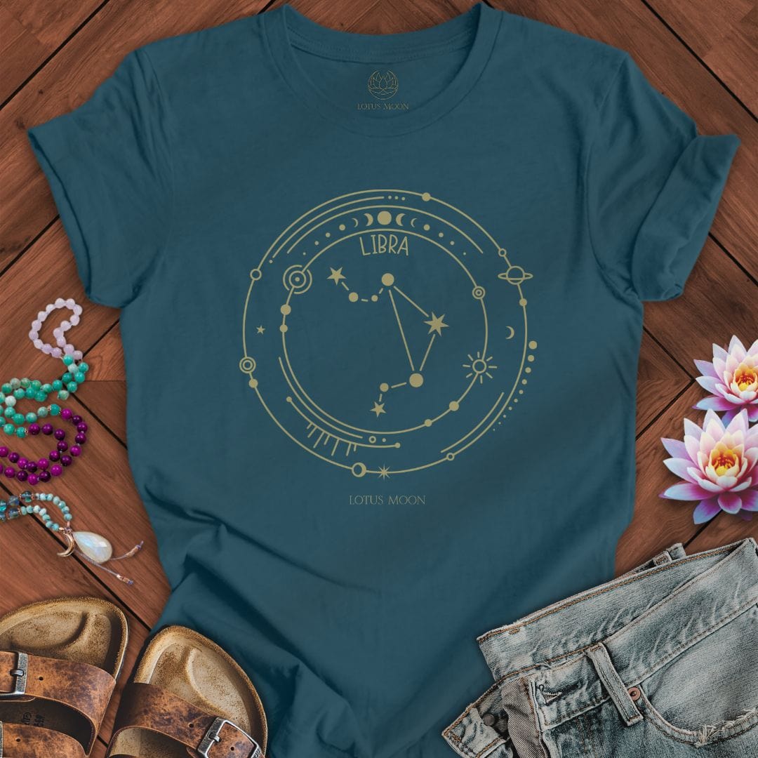 Lotus Moon Co. T-Shirt Constellation Libra Tee Deep Teal / S