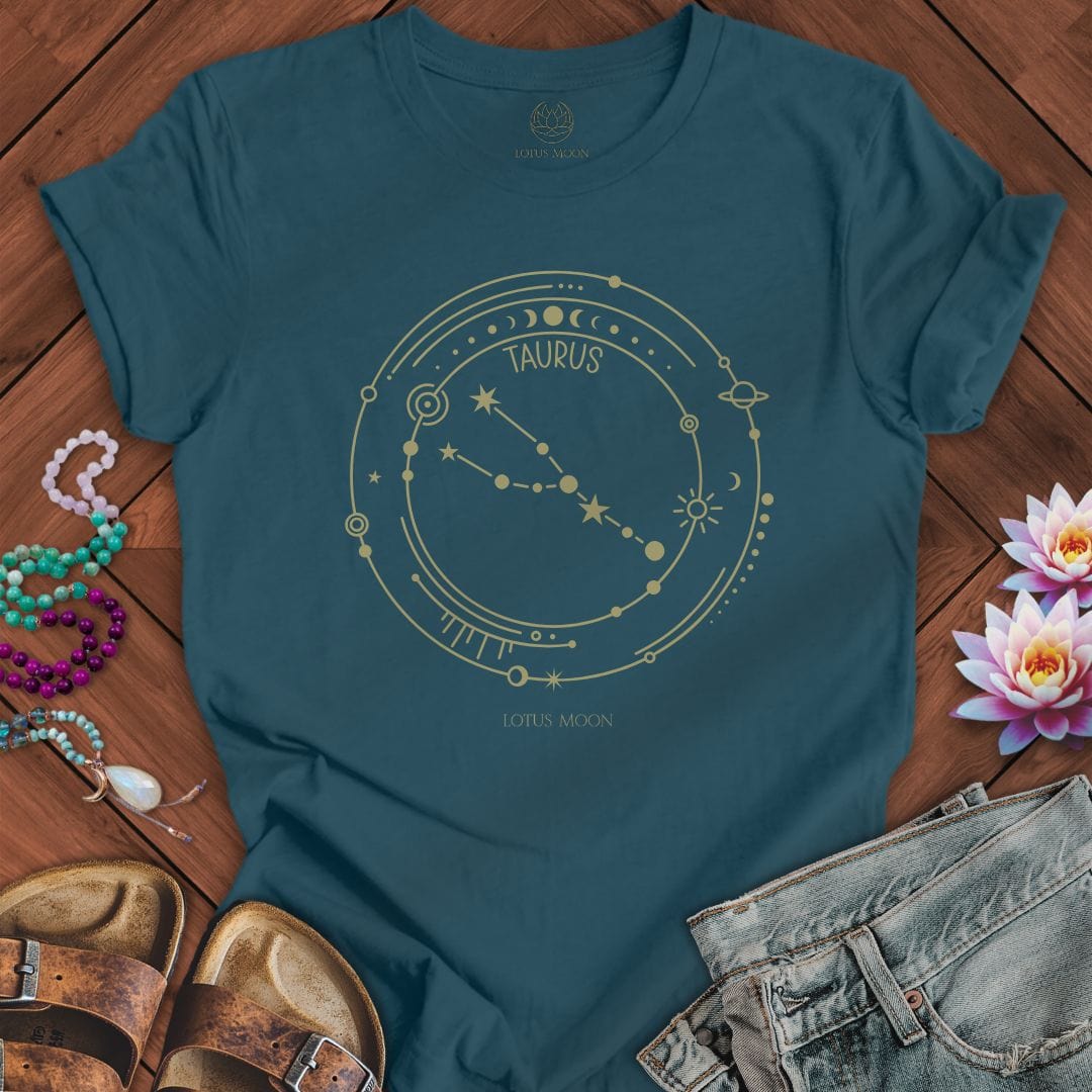 Lotus Moon Co. T-Shirt Constellation Taurus Tee Deep Teal / S