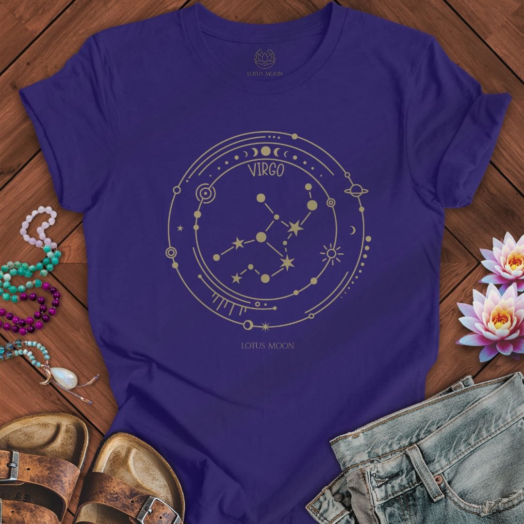 Lotus Moon Co. T-Shirt Constellation Virgo Tee Team Navy / S