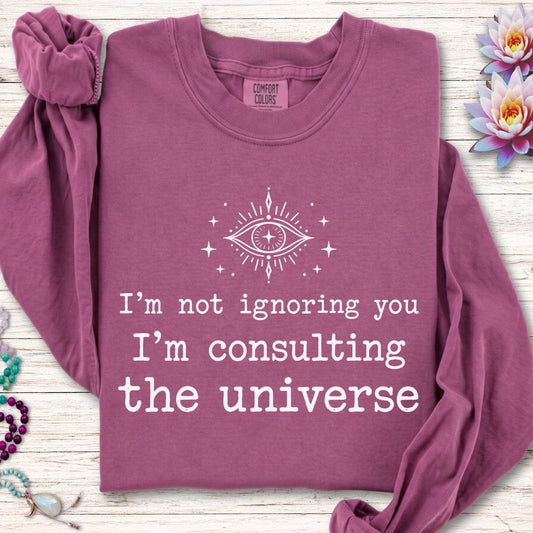 Consulting The Universe Long Sleeve Tee Berry
