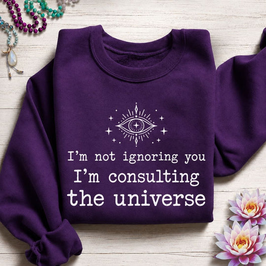 Consulting The Universe Sweatshirt Purple